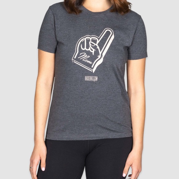 Baseballism Number One Mom | T-Shirt in Charcoal Gray - Picture 2 of 5